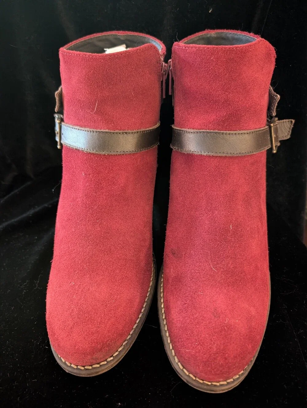 Burgundy Ankle Boots.